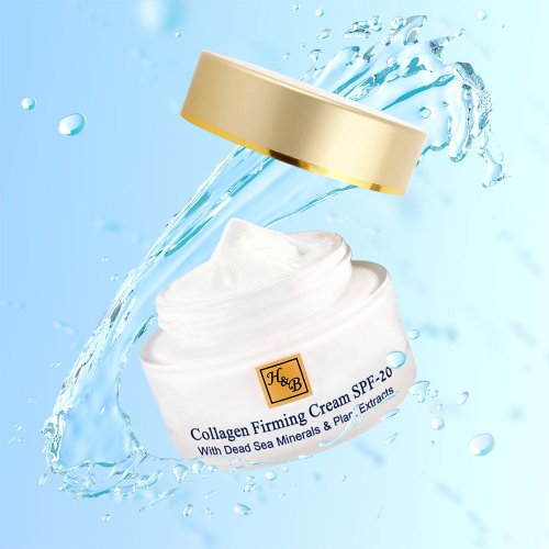 H&B Collagen Firming Cream for Face with Minerals from the Dead Sea