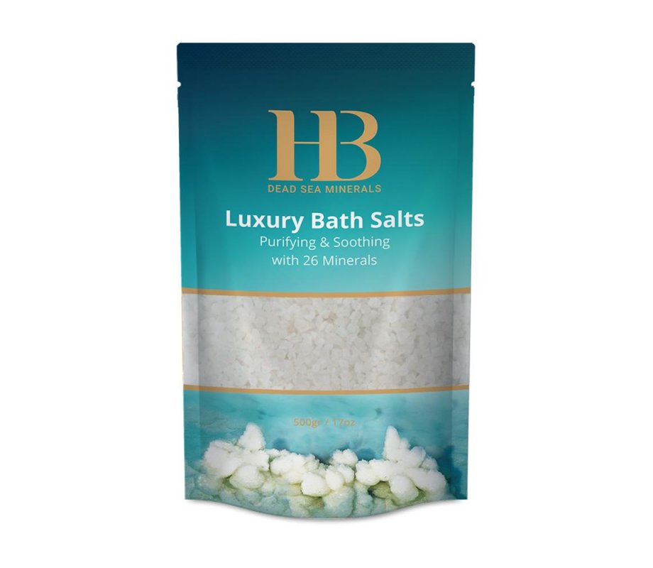 H&B Luxurious Bath Crystals with 26 Dead Sea Minerals - White