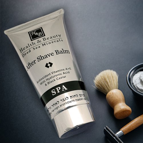 H&B Mens Balm After Shave with Hyaluronic Acid, Black Caviar & Vitamins