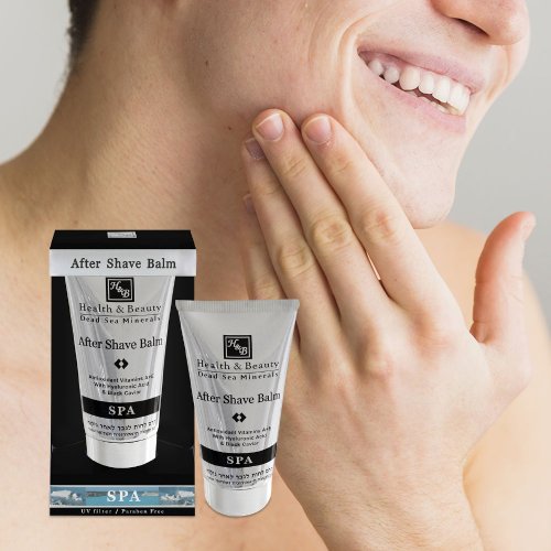 H&B Mens Balm After Shave with Hyaluronic Acid, Black Caviar & Vitamins