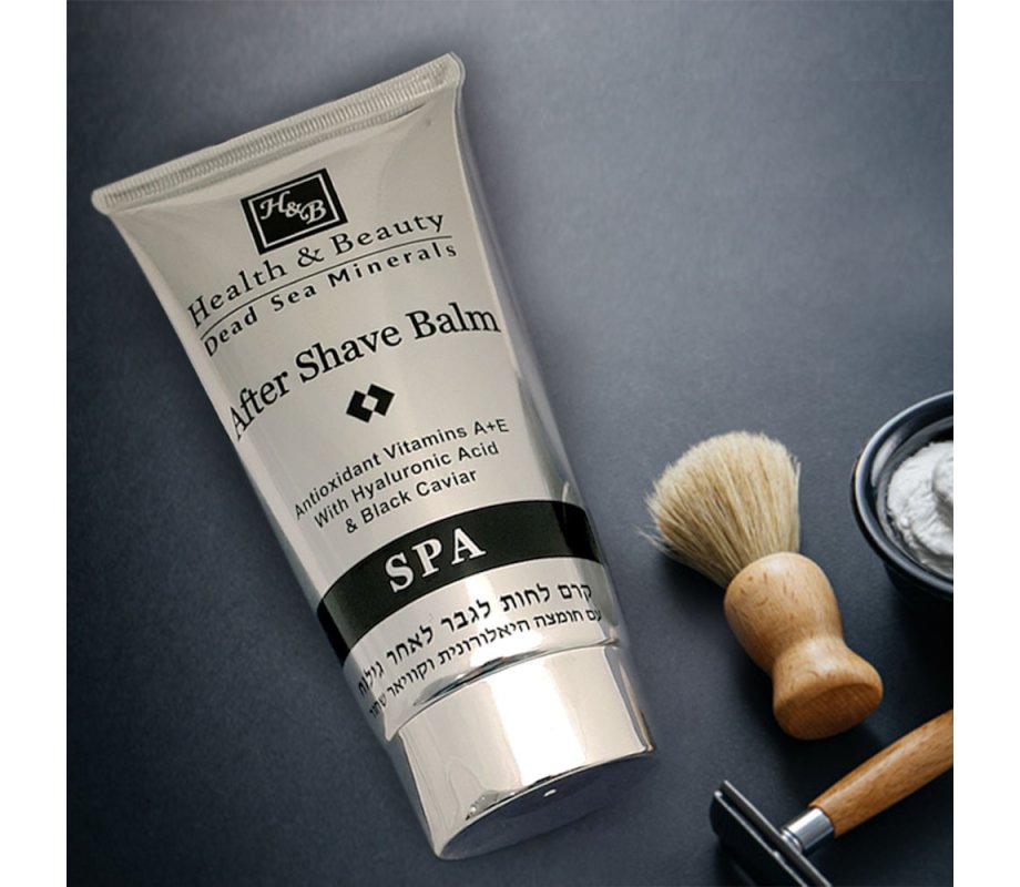 H&B Mens Balm After Shave with Hyaluronic Acid, Black Caviar & Vitamins