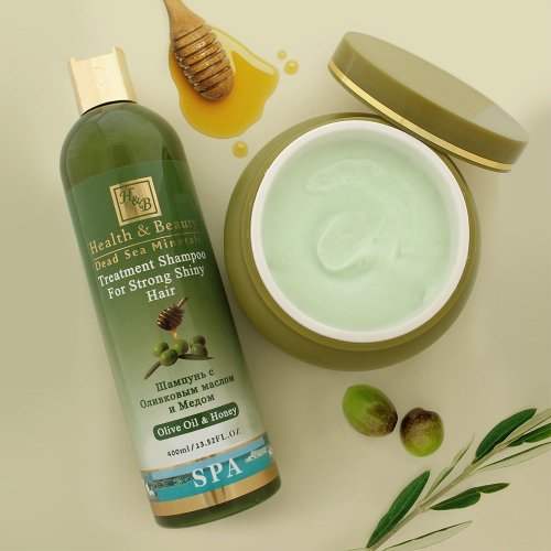 H&B Olive Oil and Honey Treatment Shampoo with Minerals from the Dead Sea