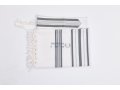 Hallel Wool Tallit Non Slip Prayer Shawl with Gray Stripes