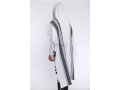 Halleluyah Wool Non Slip Tallit - Black Herringbone Stripes
