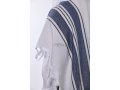 Halleluyah Wool Non Slip Tallit - Royal Blue and Black Stripes