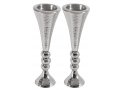 Hammered Aluminum Stem Candlestick - Colored Beads by Yair Emanuel