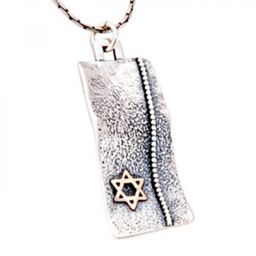 Hammered Disc Star of David Pendant by Golan Jewelry