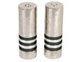 Hammered Nickel Salt and Pepper Shakers  Decorative Bands BY Yair Emanuel