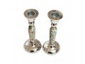 Hammered Stainless Steel Colorful Design Metal Candlesticks - Yair Emanuel