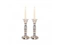 Hammered Stainless Steel Colorful Geometric Design Metal Candlesticks - Yair Emanuel
