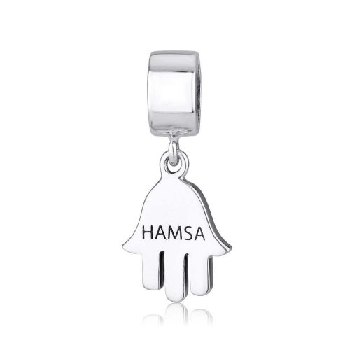 Hamsa Bracelet Charm - Sterling Silver