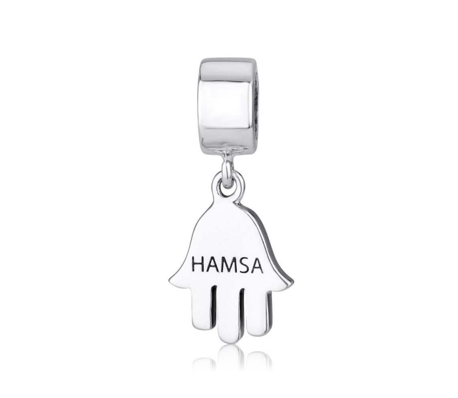 Hamsa Bracelet Charm - Sterling Silver