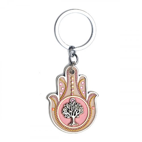 Hamsa Key Ring with Tree of Life - Ester Shahaf