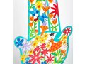 Hamsa with Flowers on Turquoise Stand by Tzuki