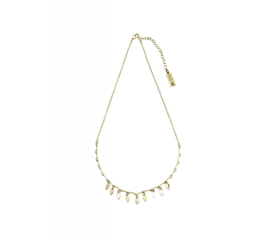 Hand Crafted Gold Plated Necklace, Oval Pearl Pendants - Amaro