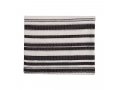 Hand Embroidered Silk-Cotton Tallit Set with Black Stripes and Blessing on Atara