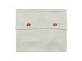 Hand Embroidered Silk-Cotton Tallit Set with Black Stripes and Blessing on Atara