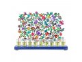 Hand Painted Chanukah Menorah, Butterflies and Flowers  Yair Emanuel