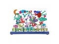 Hand Painted Chanukah Menorah, Colorful Fairy figures  Yair Emanuel