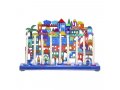 Hand Painted Chanukah Menorah, Colorful Jerusalem View - Yair Emanuel