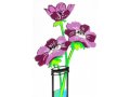 Hand Painted Flower Tube, Purple Anemone - Tzuki Art
