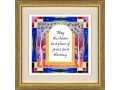 Hand Painted Jerusalem Framed Wall Blessing - Dvora Black