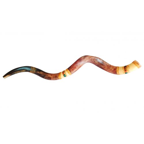 Hand Painted Jerusalem Jumbo Yemenite Shofar