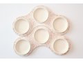 Handcrafted Abstract Passover Seder Plate, White - Graciela Noemi