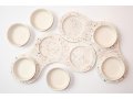 Handcrafted Abstract Passover Seder Plate, White - Graciela Noemi