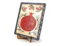 Handcrafted Ceramic 24K Gold Decorated Plaque, Pomegranates - Art in Clay