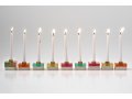 Handcrafted Modular Cubed Colorful Hanukkah Menorah - Graciela Noemi