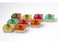 Handcrafted Modular Cubed Colorful Hanukkah Menorah - Graciela Noemi