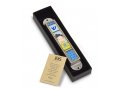 Handcrafted Pewter & Enamel Beaded Kids Mezuzah Case, Young Boy - Iris Design