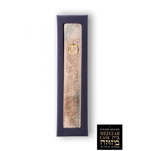 Handmade Ceramic Mezuzah Case, Land of Israel - Amir at Art in Clay