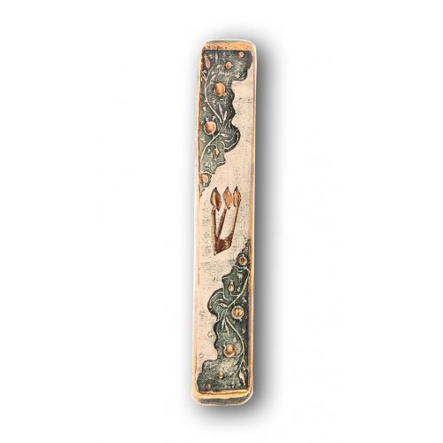 Handmade Ceramic Mezuzah Case, Pomegranate Design - Art in Clay