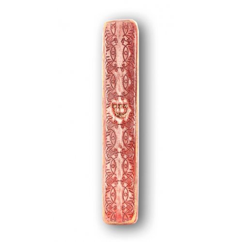 Handmade Ceramic Mezuzah with Decorative Design - Art in Clay