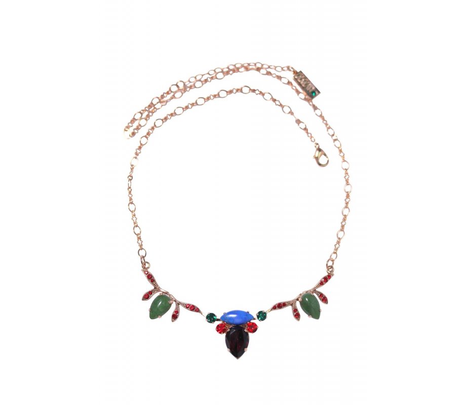 Handmade Necklace, Colorful Semi Precious Stones from The Crown Collection - Amaro