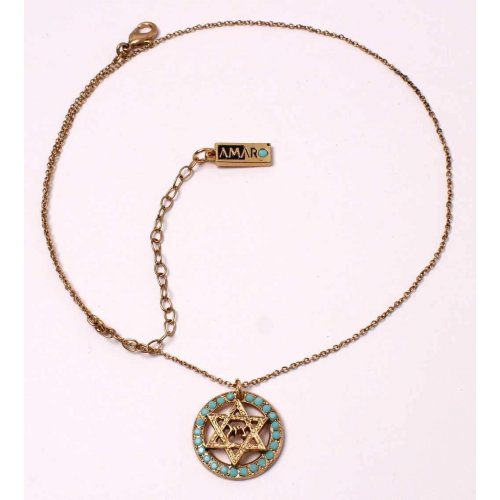 Handmade Pendant Star of David Necklace, From The Ocean Collection - Amaro