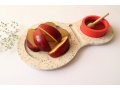 Handmade Terrazzo Design Apple Tray and Red Honey Bowl - Graciela Noemi