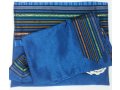Handwoven Royal Blue Silk Tallit Set with Josephs Coat Stripes - Gabrieli