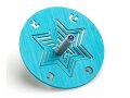 Hanukkah Dreidel and Stand Star of David, Turquoise - Adi Sidler