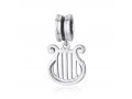 Harp Bracelet Charm in Sterling Silver