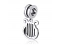 Harp Bracelet Charm in Sterling Silver