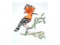 Hoopoe Bird Free Standing Double Sided Steel Sculpture - David Gerstein