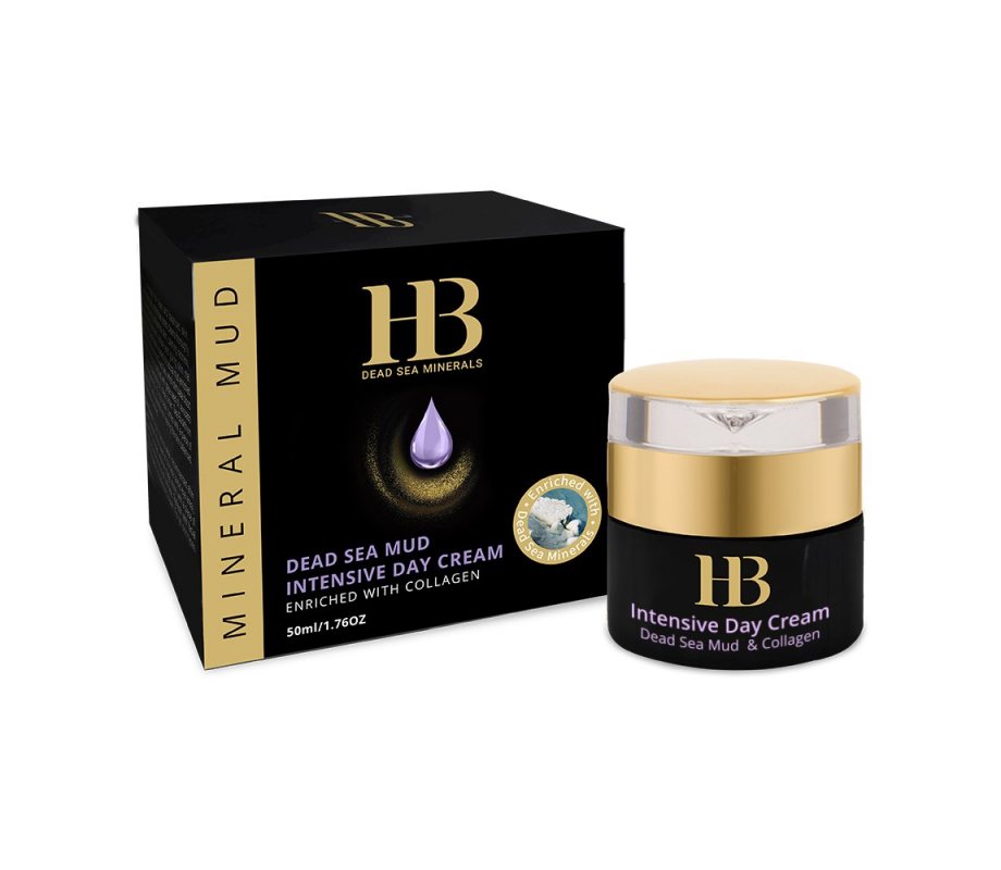 Intensive Day Cream enriched with Collagen with Dead Sea Mud and Minerals - H&B