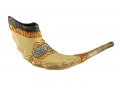 Jerusalem Hand Painted Ram's Horn Shofar - Dark