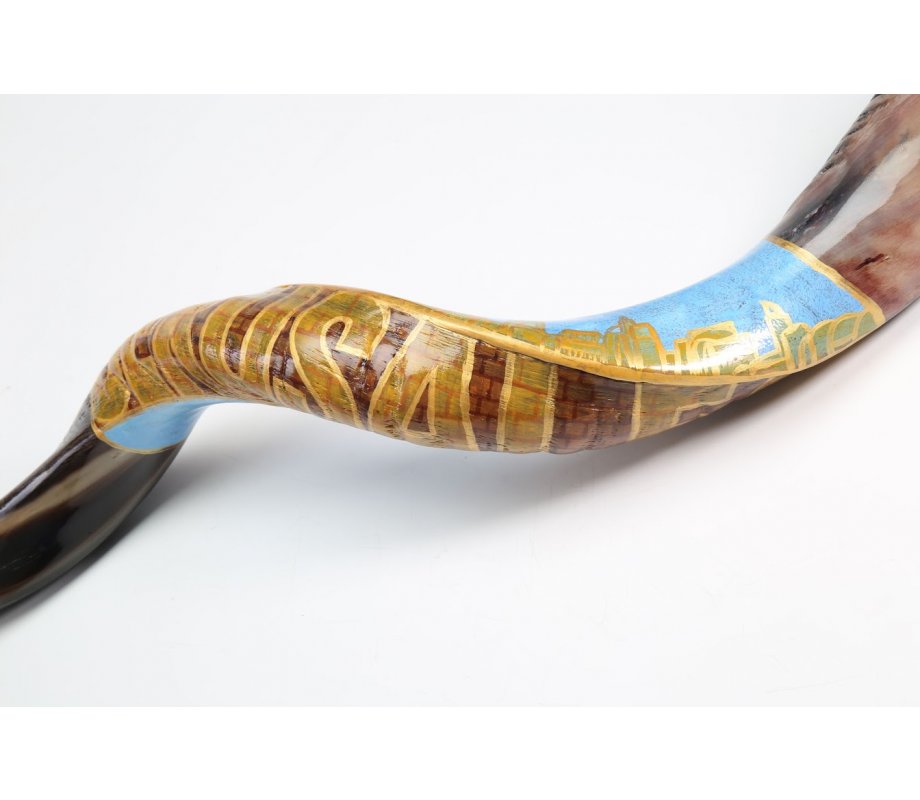 Jerusalem Hand Painted Yemenite Shofar