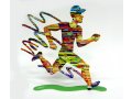 Jogger Man Free Standing Double Sided Runner Sculpture - David Gerstein