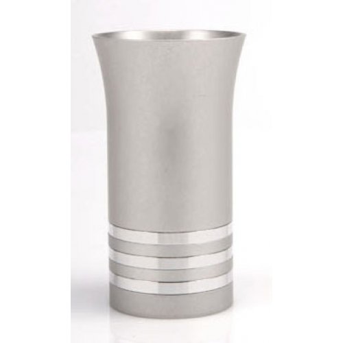 Kiddush Cup with Gray Stripe - Agayof