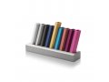 Kinetic Hanukkah Menorah Anodized Aluminum, Multicolored Rods - Adi Sidler